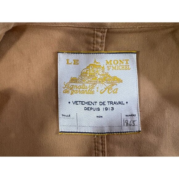 Le Mont St Michel cotton Chore Work Jacket size 36 US 4 color Kraft NWT  $335 - Picture 2 of 11
